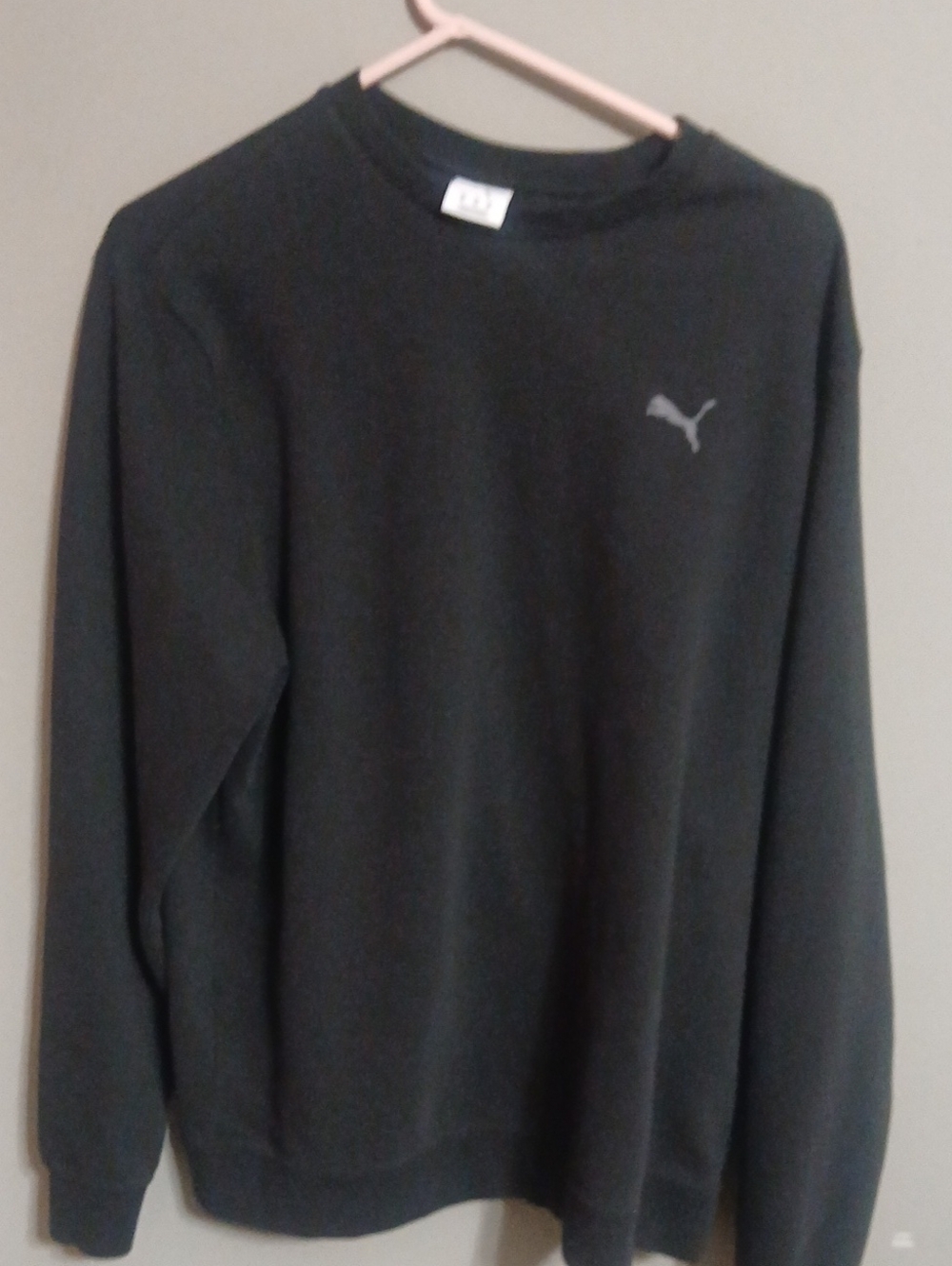 Puma Black Crewneck Sweatshirt with Small Logo